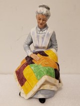 Vintage 1976 Royal Doulton Eventide HN2814 Porcelain Figurine Woman Quil... - $29.95