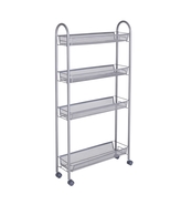Slim Honeycomb Mesh Style Four Layers Removable Storage Cart  - £46.35 GBP