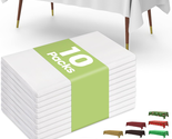 Plastic Table Cloth 10 Pack, 54 X 108 Inch Disposable Table Cloths -  White - $14.74
