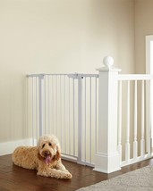 Cumbor 36&quot; Extra Tall Baby Gate Dogs Kids w Wide 2-Way Door, 29.7&quot;- 46&quot; White - £46.28 GBP