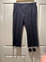 Pre-owned GUCCI Cotton Blend Navy Cropped Pants SZ IT 48/US 12 - $74.25