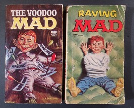 1960s MAD MAGAZINE PAPERBACKS PAIR OF 2 VINTAGE RAVING MAD AND THE VOODO... - $8.75