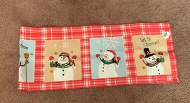 Collections Winter Snowman Design Table Runner 76 x 13 Inch Frosty Brand New - £10.21 GBP