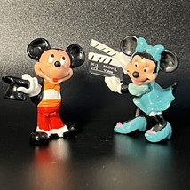 Mickey &amp; Minnie Mouse Mini PVC Figures RARE Applause Hong Kong 1980s Vintage VG - £15.45 GBP