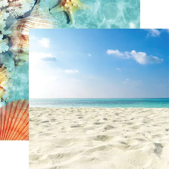 Tropical Sands Double Sided 12&quot;x12&quot; Scrapbook Paper - Single Sheets - $1.24