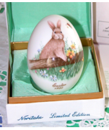 1990 Noritake Bone China Easter Egg, Bunny And Butterfly, 20th Limited E... - $14.00