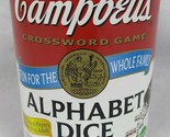 Campbell&#39;s Alphabet Dice Crossword Game    Ages 8+,  2 - 6 Players Sealed - $17.95