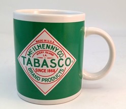Green Tabasco Sauce Mug Mcilhenny Company &amp; Houston Harvest, Mint Condition  - £6.33 GBP