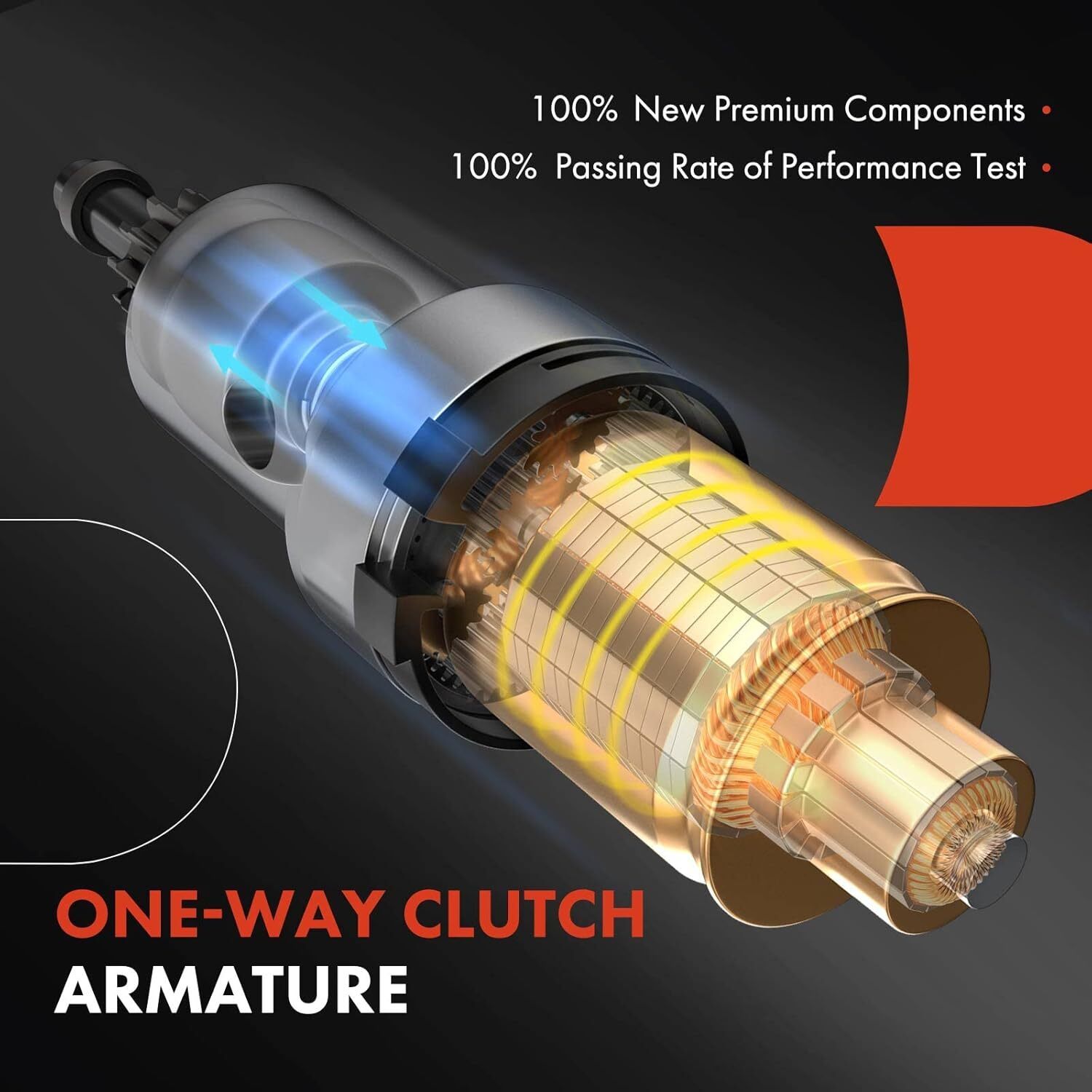 APM Starter Motor Compatible with Hyundai Santa Fe 2015-2018, Santa Fe XL Item image 6