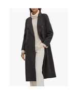 Reiss Arla Double Breasted Wool Blend Classic Coat, Charcoal Gray, Size ... - $680.32 CAD