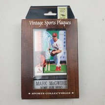 Vintage Sports Plaques Mark McGwire 1998 Upper Deck Home Run Hero New Se... - £4.52 GBP