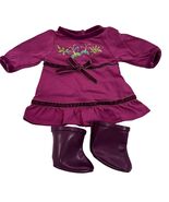 Bitty Baby American GIrl Purple Dress &amp; Boots Outfit New - €20,45 EUR