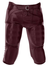 Alleson Athletic 688DY Youth X-Small Maroon Integrated W 7 Pads Football Pants - £28.39 GBP