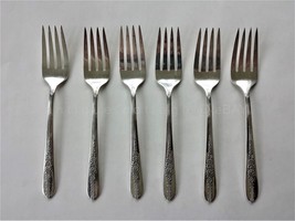 1939 antique Oneida NOBILITY PLATE ROYAL ROSE flatware 6 DESSERT FORKS s... - £33.71 GBP