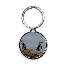 Penguins on Rocks Circle Keychain - £15.47 GBP