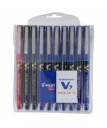 Pilot V7 Roller Ball Pen Pack of 10 ( 7 Blue, 2 Black , 1 Red) - £26.87 GBP