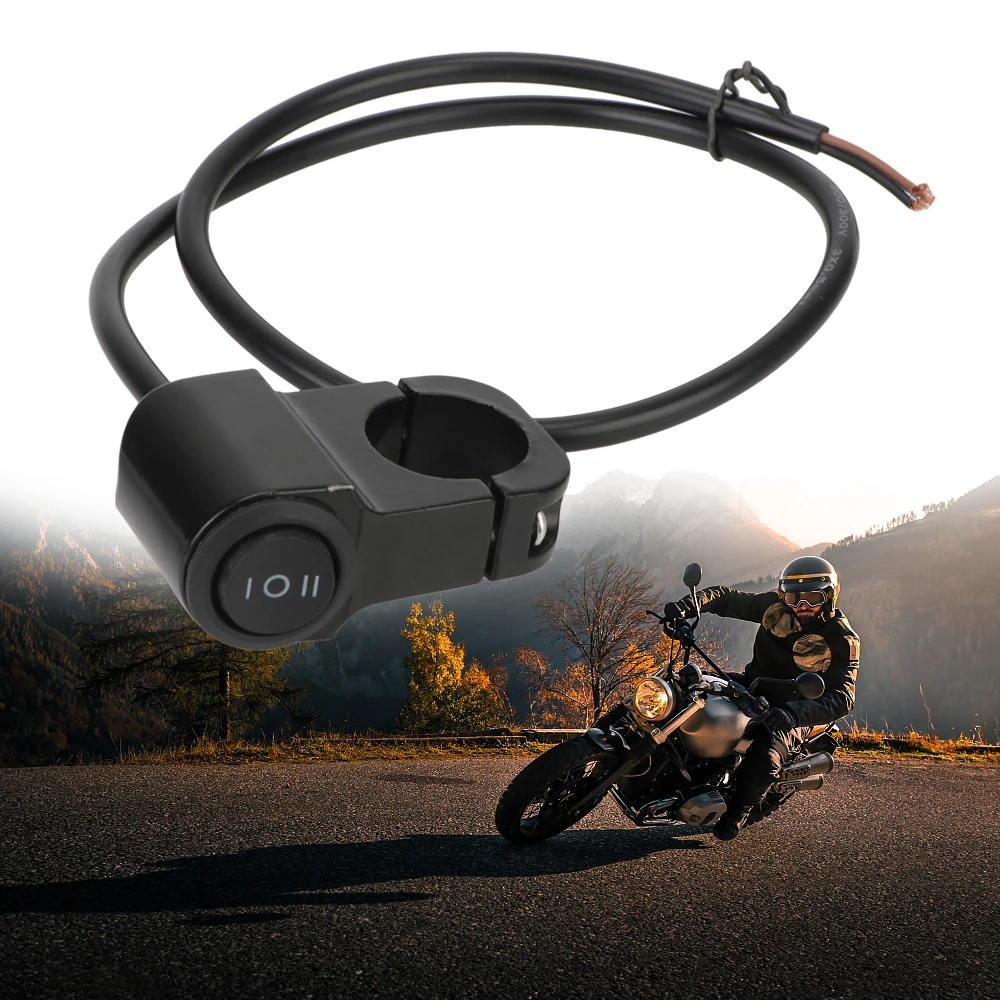 ATV Motorcycle Headlight Switch Button Spotlight Control 22cm 7/8in Handlebar - £14.25 GBP