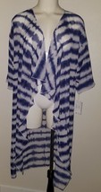 NWT LuLaRoe Shirley Kimono Purple Blue Tie Dye SMALL Sheer Open Front Cardigan - £17.09 GBP