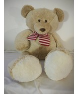 Large Plush Tan Teddy Bear 35&quot; Tall Scarf very soft  Boys and Girls Club... - $65.98
