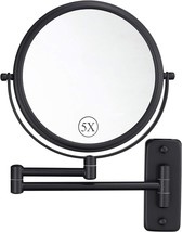 8-Inch Double-Sided Vanity Magnifying Mirror For Bathrooms, Decluttr, Black. - £28.76 GBP