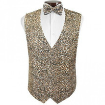 Snow Leopard Tuxedo Vest and Bowtie - £117.45 GBP