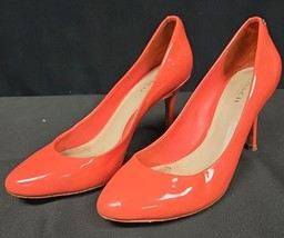 COACH Women&#39;s Orange Nala Patent Leather Round-Toe Slip-On Pumps SZ 7 - $39.95