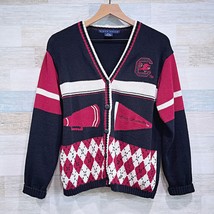 South Carolina Fighting Gamecocks Vintage Grandma Cheer Cardigan Womens Medium - £86.59 GBP