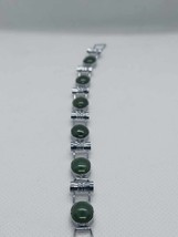 Translucency Jade Jewelry - Elegant x6 Cabochon-Cut BC Nephrite Jade Bracelet - £72.47 GBP