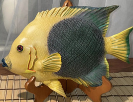 Rock Beauty Fish Collectible Wall Art, 7” X 9” Colors Yellow, Blue, Green - $11.29