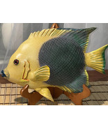 Rock Beauty Fish Collectible Wall Art, 7” X 9” Colors Yellow, Blue, Green - £8.99 GBP