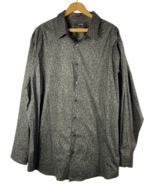 Murano Ultimate Modern Comfort 2XT Button Down Shirt Green Black Print 2... - $35.58