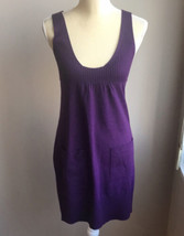 Atlast Womens Plum Purple Sweater dress Sleeveless sz M Nwt Pockets - £15.95 GBP