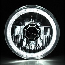5-3/4 White Halo Halogen H4 Bulb Headlight Angel Eye LED Fits: Harley Mo... - $44.95