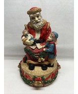 Sitting On Santas Lap Music Box We Wish You a Merry Christmas - £20.06 GBP