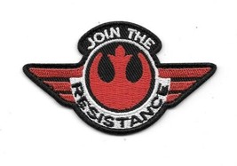 Star Wars The Force Awakens Join The Resistance Red Logo Embroidered Patch NEW - £6.28 GBP