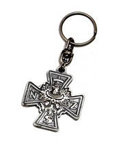 NSZ cross - silver plated, patina coated keyring coming in an elegant box. - £7.96 GBP