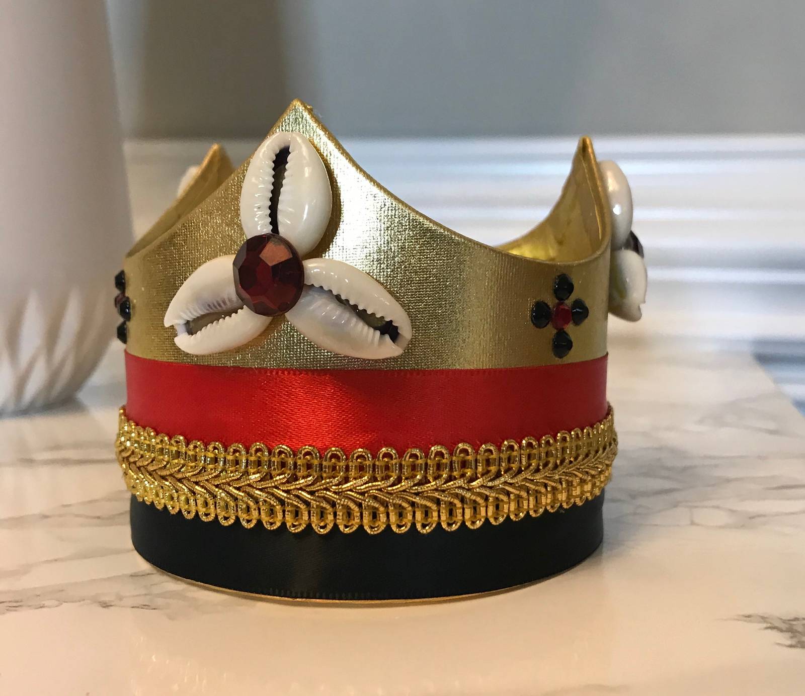 Elegua Crown Corona Eleggua Black and Red Crown Orishas Santeria Yoruba ... - $24.99