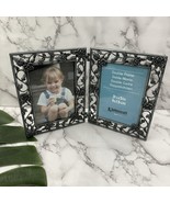 Intercraft Vintage Y2k Hinged Double Picture Frame New Silver Rose Floral - €25,50 EUR