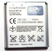 OEM Sony Ericsson BST-38 930mAh Battery for W995i W980i K770i C905 K850 C902 - $11.90