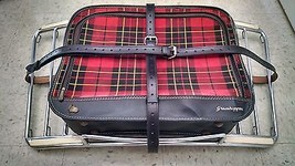 Vintage Straps PORSCHE 356 Leitz Lietz Luggage Trunk Rack Blk Leather Hand Made - £130.65 GBP