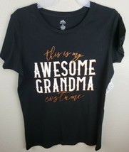 Womens Black Awesome Grandma Costume Halloween T-Shirt Tee Shirt Top M(8... - $13.07