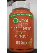 Qunol Turmeric &amp; Ginger Gummies Gummy 500mg Turmeric + 50mg Ginger EXP  ... - $477.58 MXN