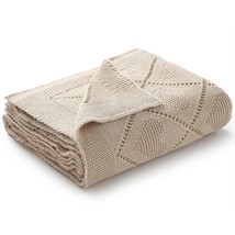 Baby Blanket Cotton Knit Soft Cozy Newborn Boy Girls Swaddle Receiving Blanket H - £29.22 GBP