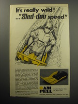 1969 Am/Pell Sled-Doo Toboggan Ad - It&#39;s really wild! ..Sled-Doo Speed - £14.48 GBP