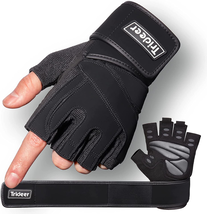 Workout Gloves for Men, Weight Lifting Gloves with Wrist Wrap Support - $21.99