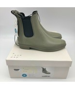 A New Day Chelsea Rain Boots Green Womens 6 Waterproof NEW IN BOX - £15.64 GBP