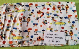 Michael Miller Super Fan Sewing Quilting Fabric 2 3/4 Yards - £21.73 GBP