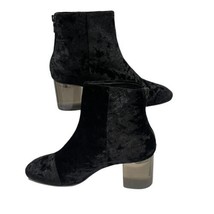 NWOB Rag &amp; Bone Drea Women&#39;s Black Crushed Velvet Boots Size 39. 5/9.5 - £100.78 GBP