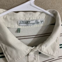 Criquet Shirt Mens 2XL Striped Performance Golf Polo Organic Cotton Stretch - £19.67 GBP