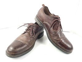 Clarks Oxford Men 11 M Shoes Brown Leather Cap Toe Lace Up Dress Derby Work - $37.44